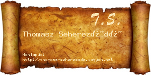 Thomasz Seherezádé névjegykártya